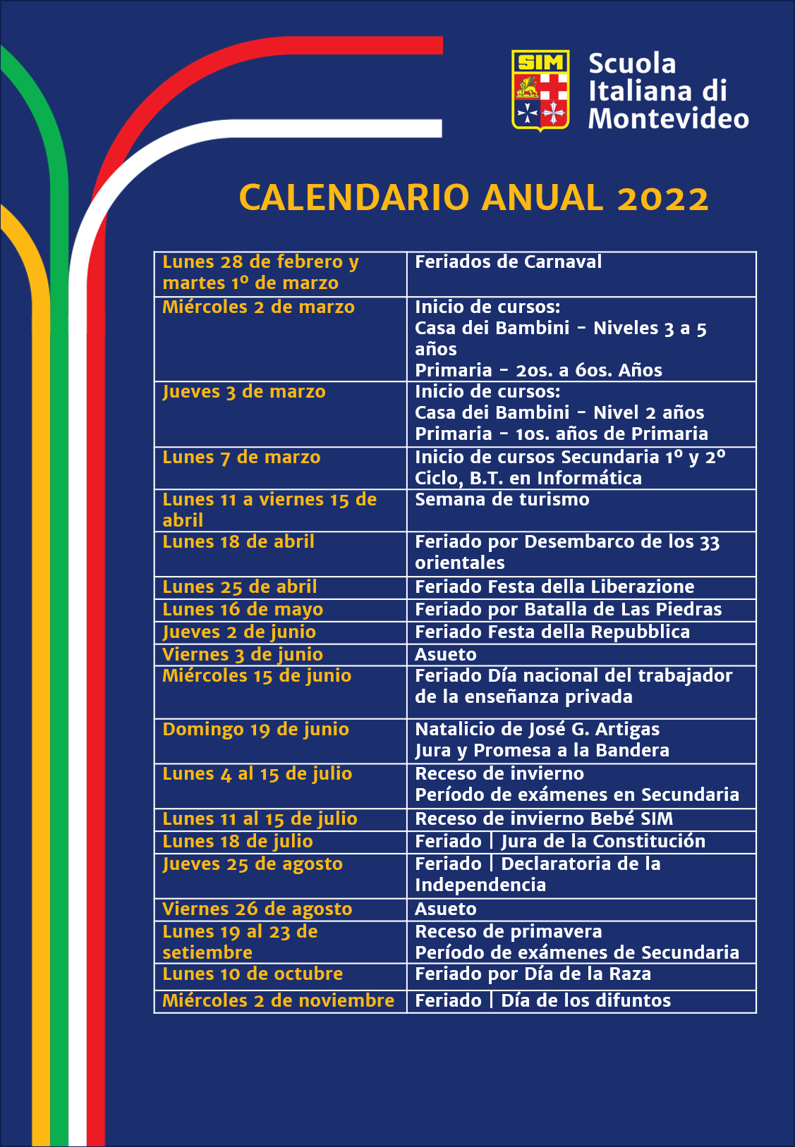 Calendario 2022 vAbril